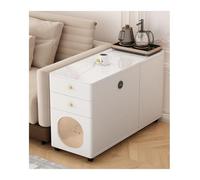 XXAD553TY Versátil Aparador for sofá, losa de Roca, Mesa Auxiliar for Sala Estar, té for el hogar, Mueble Centro extraíble(Blanco,90x40x60cm)