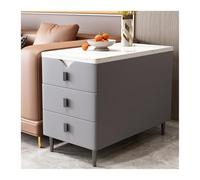 XXAD553TY Versátil Aparador Gabinete de Almacenamiento Sofá Estrecho Sala Estar Cubo Madera Maciza 3 cajones(Light Gray)