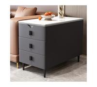 XXAD553TY Versátil Aparador Gabinete de Almacenamiento Sofá Estrecho Sala Estar Cubo Madera Maciza 3 cajones(Dark Gray)