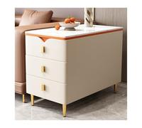 XXAD553TY Versátil Aparador Gabinete de Almacenamiento Sofá Estrecho Sala Estar Cubo Madera Maciza 3 cajones(Beige)