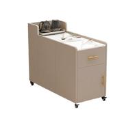 XXAD553TY Versátil Sala de Estar Losa Roca Sofá Aparador Luz Mesa Almacenamiento Lateral Lujo Esquina Moderna Simple Centro pequeña(Khaki,80x35x75cm)