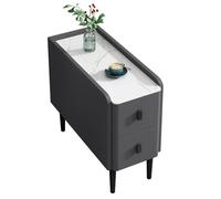 XXAD553TY Versátil Sofá de Sala Estar, aparador Estrecho, Mesa Auxiliar, gabinete Almacenamiento con 2 cajones, for Huecos(Dark Gray,25x80x60cm)