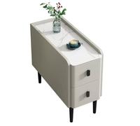 XXAD553TY Versátil Sofá de Sala Estar, aparador Estrecho, Mesa Auxiliar, gabinete Almacenamiento con 2 cajones, for Huecos(Beige,25x80x60cm)