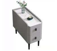 XXAD553TY Versátil Sofá de Sala Estar, aparador Estrecho, Mesa Auxiliar, gabinete Almacenamiento con 2 cajones, for Huecos(Light Gray,30x80x60cm)