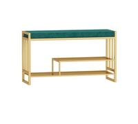 XXAD553TY Zapatero de Entrada con Asiento Acolchado, Banco Zapatos for, Estante Almacenamiento for, 2 estantes for, Dormitorio, Sala Estar, balcón Banco Zapatero(Green,100 * 30 * 45cm)