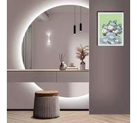 Xxbbyubo 130cm Specchio Semicerchio da Bagno con Luz LED, 120cm Grande Specchio Cosmetico Senza Cornice, Regulable 3 Colores, Interruptor Táctil, Anti-Nebbia(Rightcut,28 * 39in)