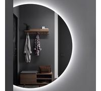 Xxbbyubo Antivaho Inteligente Espejo Maquillaje con Interruptor Táctil, LED 3 Color Regulable sin Marco Espejo de Pared para Pasillo, Salón, Dormitorio(Left Cut,90x60cm)