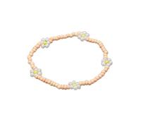 XXCLW Bonita pulsera con cuentas de margaritas para mujer, moderna, bohemia, colorida, encantadora, elástica, regalo para fiestas, talla única, Ágata