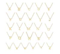 XXCLW Collar minimalista con letra inicial A-Z para mujer, gargantilla de acero inoxidable del alfabeto, joyería, regalo de cumpleaños, talla única, 45-50 cm_E_GOLD, Ágata