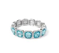 XXCLW Colorida pulsera elástica con diamantes de imitación de 15 mm para mujer, color dorado, plateado, accesorios de joyería bohemia, talla única, 17,5 cm_C8, Ágata