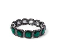XXCLW Colorida pulsera elástica con diamantes de imitación de 15 mm para mujer, color dorado, plateado, accesorios de joyería bohemia, talla única, 17,5 cm_C4, Ágata