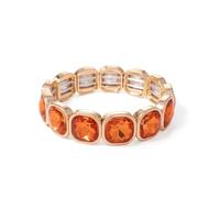 XXCLW Colorida pulsera elástica con diamantes de imitación de 15 mm para mujer, color dorado, plateado, accesorios de joyería bohemia, talla única, 17,5 cm_C29, Ágata