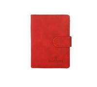 XXCLW Funda de cuero para pasaporte, impermeable, para viajes, tarjetas de crédito, bonito libro de pasaporte para mujeres/hombres, funda para pasaporte con hebilla, B Rojo, Talla única