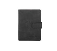 XXCLW Funda de cuero para pasaporte, impermeable, para viajes, tarjetas de crédito, bonito libro de pasaporte para mujeres/hombres, funda para pasaporte con hebilla, B Negro, Talla única