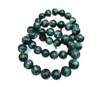 XXCLW Pulsera de serafinita verde natural de 13 mm, cuentas redondas para mujer, joyería de moda, cuentas de serafinita AAAAA
