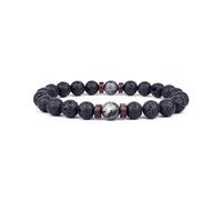 XXCLW Pulsera para hombre con cuentas de piedra lunar natural, pulsera tibetana de Buda, pulsera difusora de piedras de lava para hombres, joyería, talla única, 23 cm, Ágata