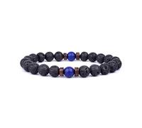 XXCLW Pulsera para hombre con cuentas de piedra lunar natural, pulsera tibetana de Buda, pulsera difusora de piedras de lava para hombres, joyería, talla única, 23 cm, Ágata