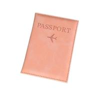 XXCLW The World Map - Funda para pasaporte con estampado en caliente, diseño de avión simple para mujeres y hombres, funda de viaje para pasaporte, regalo de boda, C Rosa, Talla única