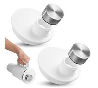 Xxerciz Tapa a prueba de fugas de 40 onzas para vaso Stanley H2.0 Quencher Protour, paquete de 2 tapas de repuesto a prueba de derrames con boca ancha para accesorios Stanley Cup (blanco y blanco)