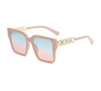 XXGJOALD Gafas de sol 2025 Chain Sunglasses Women Sun Glasses Woman's Decorative Glasses Style Eyewear UV400, Rosa., talla única