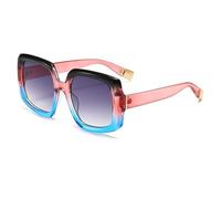 XXGJOALD Gafas de sol cuadradas 2025 para mujer, marco degradado para hombre, sombras de viaje, para hombre, mujer, UV400 Luxury, Rosa., talla única