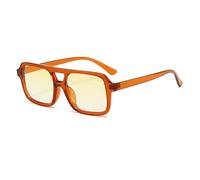 XXGJOALD Gafas de sol cuadradas vintage 2025 para mujer, gafas de sol azules de moda para hombre, C8 Tea, talla única