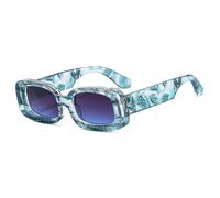 XXGJOALD Gafas de sol rectangulares 2025, gafas de sol para mujer y hombre, vintage, lentes de PC, hojas, decoración, marco UV400, C5., talla única