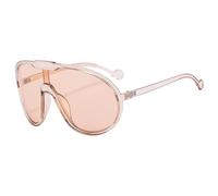 XXGJOALD Gafas de sol vintage 2025, gafas de sol de una pieza para mujeres y hombres, gafas de sol de gran tamaño, gafas de sol para mujer, protección UV400, champán, talla única