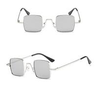 XXGJOALD Gafas de sol vintage 2025 para mujer, marco de metal, color rojo, UV400, 2, talla única