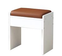 XXGJOALD Reposapiés otomano, conexión en Forma de H, herrajes Resistentes al Desgaste, Taburete pequeño otomano de Madera Maciza, Banco for Cambiar Zapatos, Sala de Estar y Dormitorio.(Dark Brown)