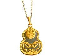 XXHNBF Collar de oración, Collar con Colgante de Calabaza Ruyi Jade Blanco Natural, Accesorio joyería Moda for Mujer 1 Uds