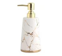 XXHNBF Dispensador De Jabón, Loción Cerámica Recargable- Champú Baño Cocina-verde-450ml/15oz Spring Decor(White)