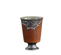 XXHNBF Juego de té Juego de té Chino, Tazas de té cerámica Chinas 45 ml y 5 x 7 cm, Tazas Kung Fu, Helado for Regalo Uso doméstico o en la Oficina(High Tea Cups-Red)