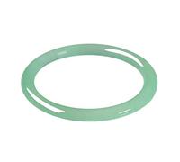 XXHNBF Pulsera de Mujer, Brazalete de Jade Natural, Brazalete de Jade Verde Claro, Brazalete de Jade Redondo Fino, con Caja de joyería, 54-64 mm, 60 mm,(54mm)