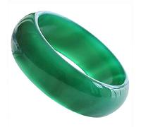 XXHNBF Pulsera de Mujer, Jade Bracelet, Chinese Bracelet, Natural Jadeite Jade Round Bangle Bracelet with Box,(66mm)