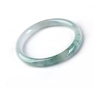 XXHNBF Pulsera de Mujer, Natural Jade Bangle, Floating Dark Green Flower Jade Bangle Bracelet, Ladies Bangle Thin Round Bar, for Family Or Friends, with Jewelry Box, 52-64mm,52mm,(56mm)