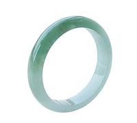 XXHNBF Pulsera de Mujer, Natural Jade Jade Bangle Bracelet, Floating Flower Sun Green Jade Bracelet, Thin Round Jade Bracelet, for Mother, for Girlfriend, with Jewelry Box, 53-64mm,57-58mm,(57)