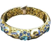 XXHNBF Pulsera de Mujer, Nuevas Pulseras Vintage de Diamantes de imitación for Mujer, Pulseras de Esmalte, Accesorios chapados en Oro, joyería de Moda Calada de Color.(Blue)