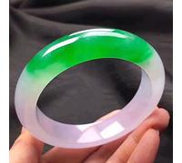 XXHNBF Pulsera de Mujer, Pulsera de Jade for Mujer, Pulsera China, Pulsera de Jade Natural, Pulsera de Jade de Roca Verde Flotante con Caja,(58mm)