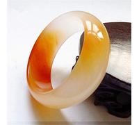 XXHNBF Pulsera de Mujer, Pulsera de Jade for Mujer, Pulsera de Jade Natural, cuarcita, Jade, Pulsera de Jade Amarillo y Blanco.(64mm)