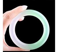 XXHNBF Pulsera de Mujer, Pulsera de Jade Verde, Brazalete de Jade, Jade de Hielo Genuino Natural, Pulsera Verde ondeante, joyería, Embalaje de Caja de joyería, 64 mm, 60 mm(62mm)