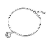 XXHNBF Pulsera de Mujer, Pulsera de Plata de Ley 925 for Mujer, Estilo Vintage, con Cuentas Huecas Chinas, Pulsera con dijes, joyería de Plata de Ley.