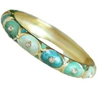 XXHNBF Pulsera de Mujer, Pulseras únicas clásicas de Esmalte Circular de Colores for Mujer, Accesorios artesanales Tradicionales, brazaletes étnicos de China.(Green)