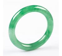 XXHNBF Pulsera de Mujer, Women's Jade Bangle, Green Floating Flower Jade Bangle, Women's Round Bar Jade Bangle, for Girlfriend, for Friends, with Jewelry Box, 54-62mm,60mm,(62mm)
