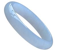 XXHNBF Pulsera de Mujer, Women's Jade Bangle, Natural White Jade Jade Bangle, Women's Wide Bar Jade Bangle, for Mother, for Friends, with Jewelry Box, 52-64mm,53mm,(64mm)