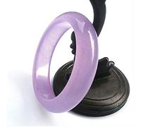 XXHNBF Pulsera de Mujer, Womens Jade Bangles, Natural Purple Jadeite Jade Round Bangle Bracelet, Jewelry Fashion Accessories Man Woman, 56-62mm,60-62mm,(60)