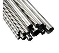 XXHNBF Tubo Redondo de latón, Tubo Redondo Hueco Plateado de Acero Inoxidable 304, Longitud capilar 500 mm, Tubo Recto sin Costura, 2 Piezas(5x4mm)