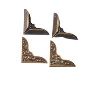 XXIKAXKDO 20 Piezas de Esquinas de Libros de Metal Multicolor for álbumes de Recortes 30x30 mm(Bronze)