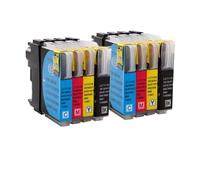 XXINGYULI 8 Uds Cartuchos de Tinta compatibles para DCP 385C DCP 390CN DCP 395CN DCP 535CN DCP 585CW se Adapta a 1100 LC11 LC16 LC38 LC65 LC980