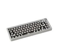 XXINGYULI A66 Teclado mecánico inalámbrico Tres Modos Perilla de Aluminio Teclado Multifuncional de Intercambio en Caliente Compatible con Regalos para Jugadores de PC(FR4 Silver Kit)